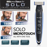 Micro Touch SOLO Rechargeable Trimmer Razor Shaver Edges Men W/ 3 PCS Combs Gift