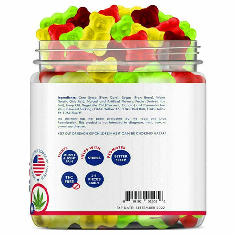 30000 MG Hemp Gummies for Pain & Anxiety Fruity Gummy Bears with Hemp Oil 120 CT