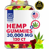 30000 MG Hemp Gummies for Pain & Anxiety Fruity Gummy Bears with Hemp Oil 120 CT