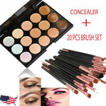 15 Colors Makeup Contour Face Cream Concealer Palette Professional + 20 BRUSH SP