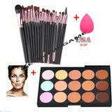 15 Colors Makeup Contour Face Cream Concealer Palette Professional + 20 BRUSH SP